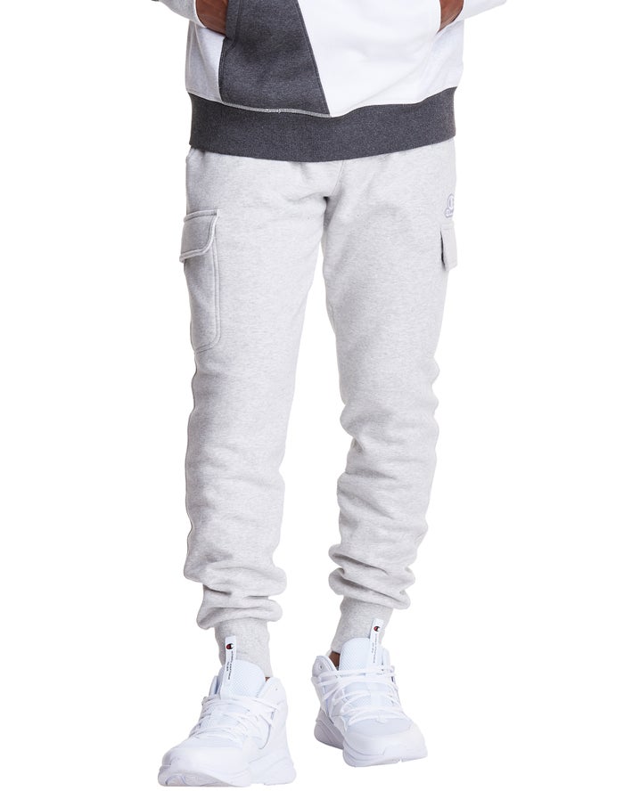 Champion Classic Fleece Cargo Joggingbroek Heren - Wit - Belgie 8039UICLR